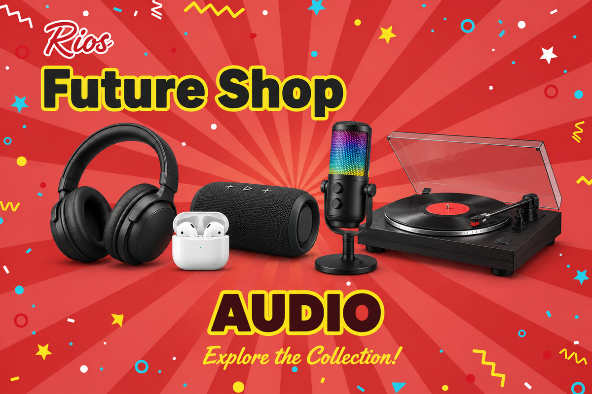 Capa AUDIO no estilo das coleções Rios Future Shop