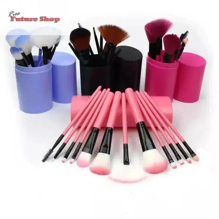 12pcs Makeup Brush Set Blush Eyeshadow Eyelash Highlighter Makeup Brush - Rios Future Shop