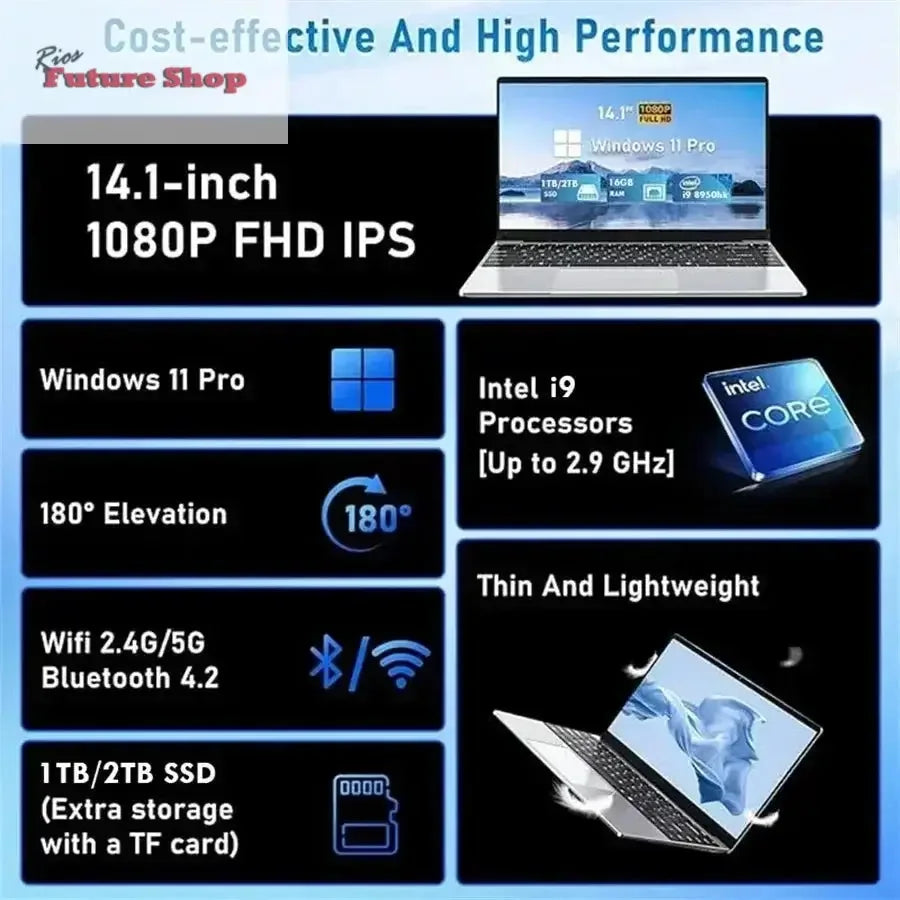 14.1" Intel Core i9 Laptop - User-Friendly Powerhouse - Rios Future Shop