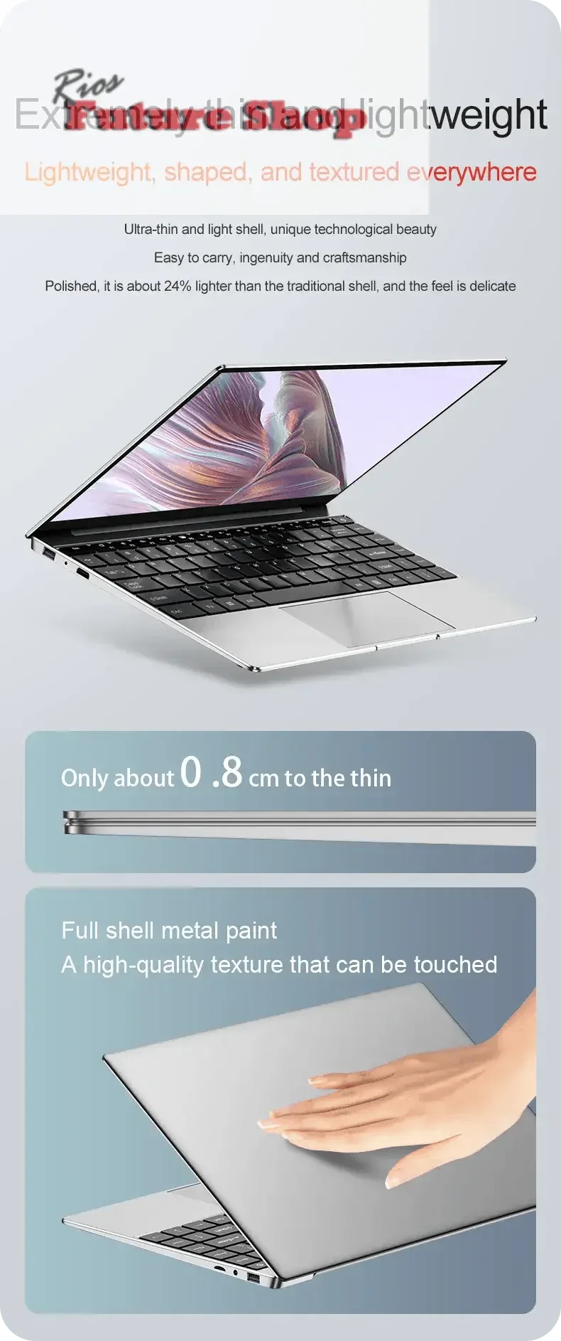 14.1" Laptop Intel N3700 16GB RAM 1TB SSD Win11 - Rios Future Shop