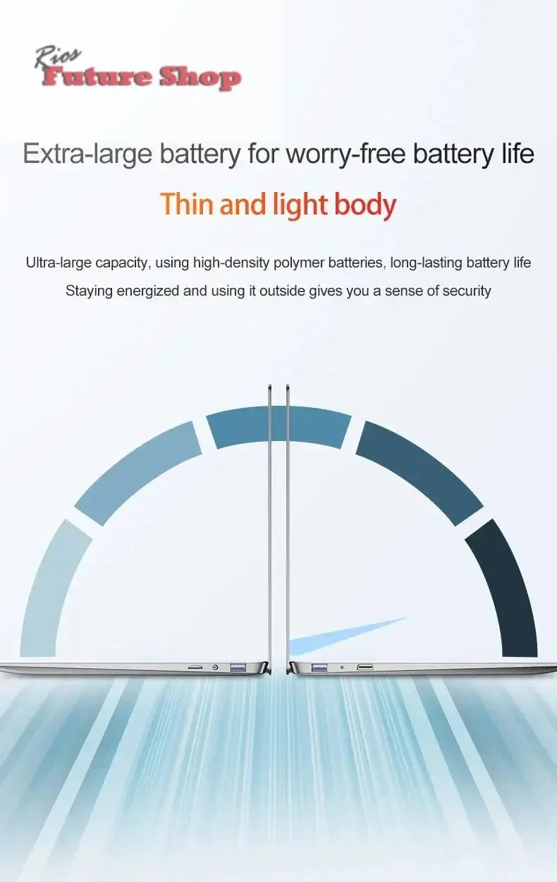 14.1" Laptop Intel N3700 16GB RAM 1TB SSD Win11 - Rios Future Shop