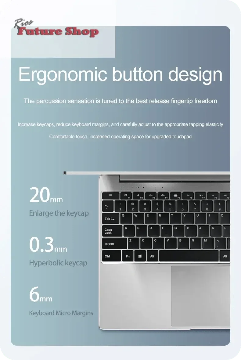 14.1" Laptop Intel N3700 16GB RAM 1TB SSD Win11 - Rios Future Shop