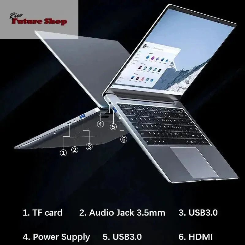 14.1" Laptop Intel N3700 16GB RAM 1TB SSD Win11 - Rios Future Shop