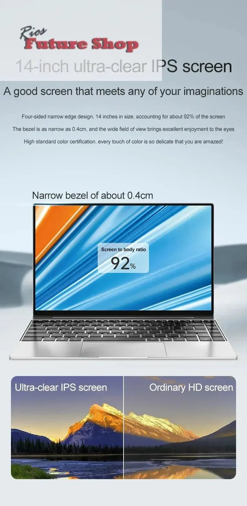 14.1" Laptop Intel N3700 16GB RAM 1TB SSD Win11 - Rios Future Shop