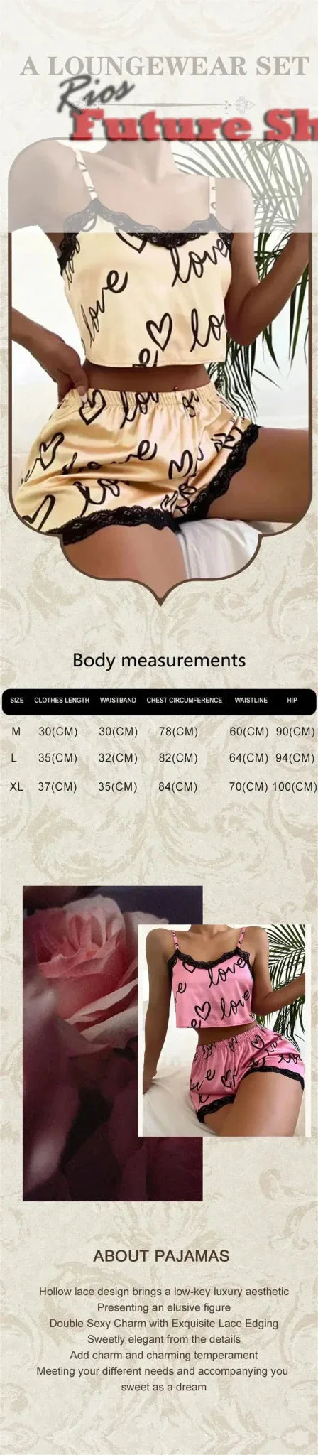 2 Pieces Set Women'S Pajama Shorts Suit Homewear Print Underwear Pijama Sexy Lingerie Camisoles Tanks Nighty Ladies Sleepwear - Rios Future Shop