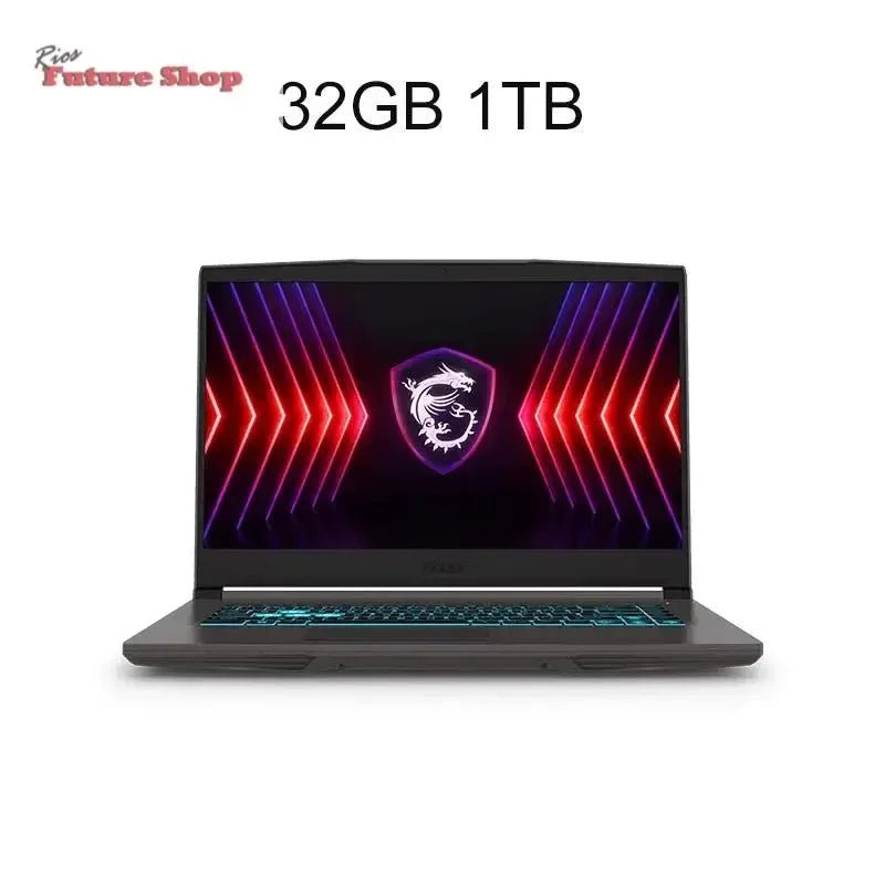 2024 msi fino 15 laptop para jogos 15.6 Polegada 2.5k fhd 144hz tela ips notebook i5-13420H 32gb 1tb rtx3050 computador netbook para jogos - Rios Future Shop