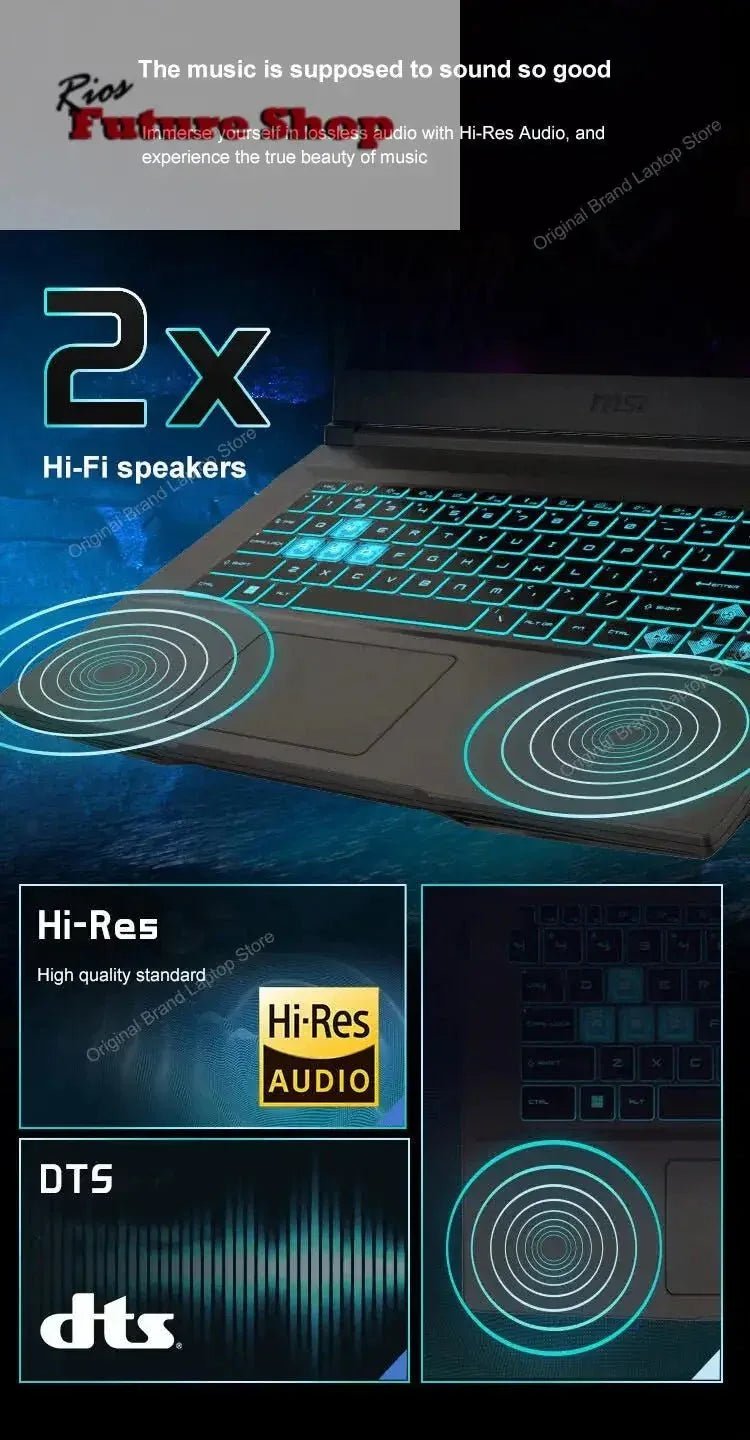 2024 msi fino 15 laptop para jogos 15.6 Polegada 2.5k fhd 144hz tela ips notebook i5-13420H 32gb 1tb rtx3050 computador netbook para jogos - Rios Future Shop