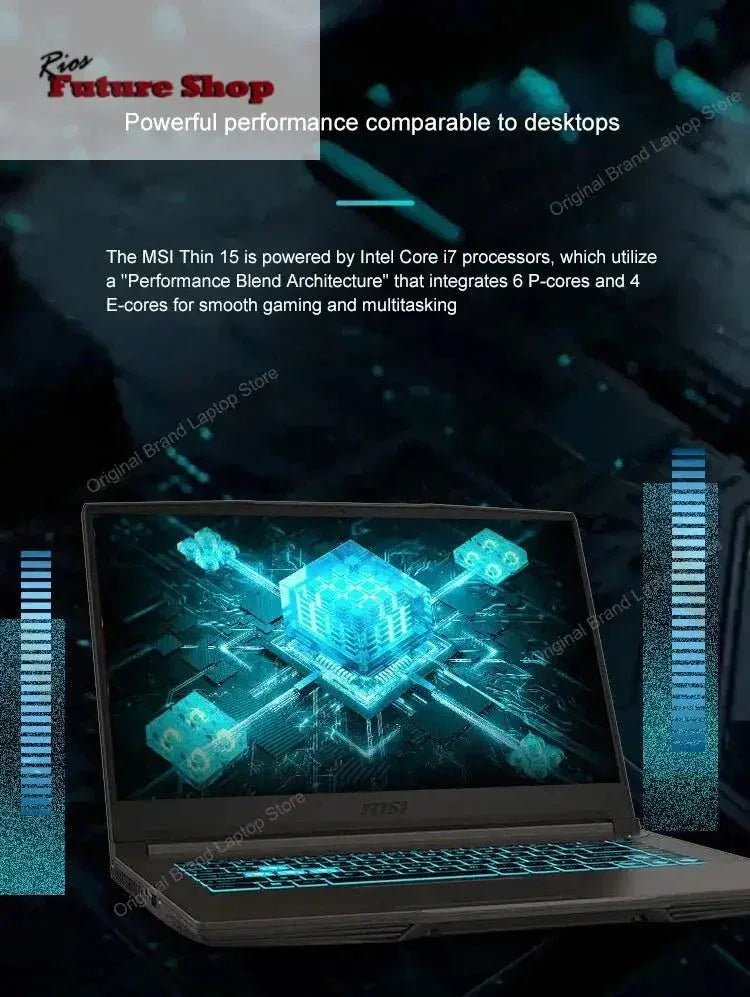 2024 msi fino 15 laptop para jogos 15.6 Polegada 2.5k fhd 144hz tela ips notebook i5-13420H 32gb 1tb rtx3050 computador netbook para jogos - Rios Future Shop