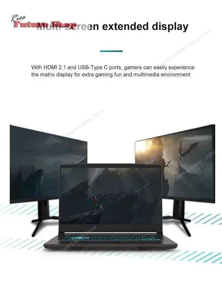 2024 msi fino 15 laptop para jogos 15.6 Polegada 2.5k fhd 144hz tela ips notebook i5-13420H 32gb 1tb rtx3050 computador netbook para jogos - Rios Future Shop