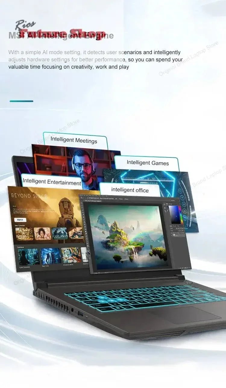 2024 msi fino 15 laptop para jogos 15.6 Polegada 2.5k fhd 144hz tela ips notebook i5-13420H 32gb 1tb rtx3050 computador netbook para jogos - Rios Future Shop