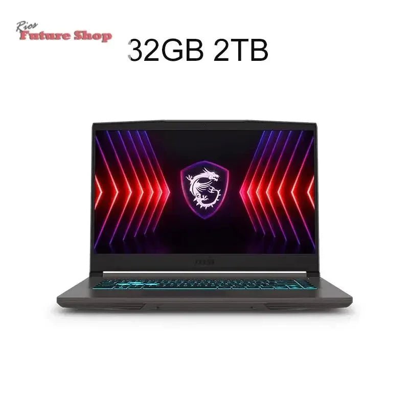 2024 msi fino 15 laptop para jogos 15.6 Polegada 2.5k fhd 144hz tela ips notebook i5-13420H 32gb 1tb rtx3050 computador netbook para jogos - Rios Future Shop