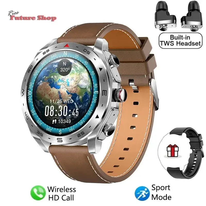 2024 New Smart Watch TWS 2-in-1 Bluetooth Earphones HIFI 9D Sound Quality Male and Female Health Exercise Tracker Smartwatches - Rios Future Shop