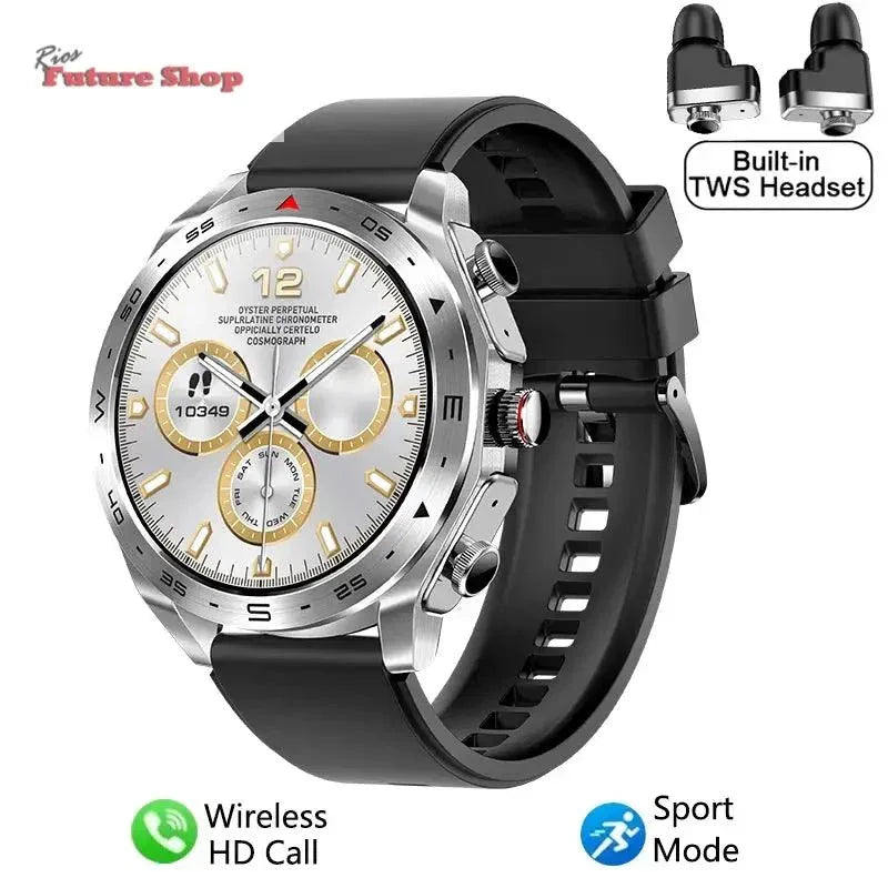 2024 New Smart Watch TWS 2-in-1 Bluetooth Earphones HIFI 9D Sound Quality Male and Female Health Exercise Tracker Smartwatches - Rios Future Shop