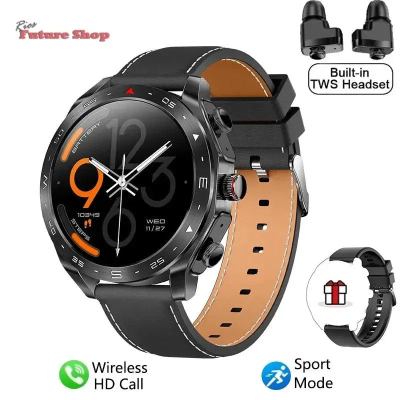 2024 New Smart Watch TWS 2-in-1 Bluetooth Earphones HIFI 9D Sound Quality Male and Female Health Exercise Tracker Smartwatches - Rios Future Shop