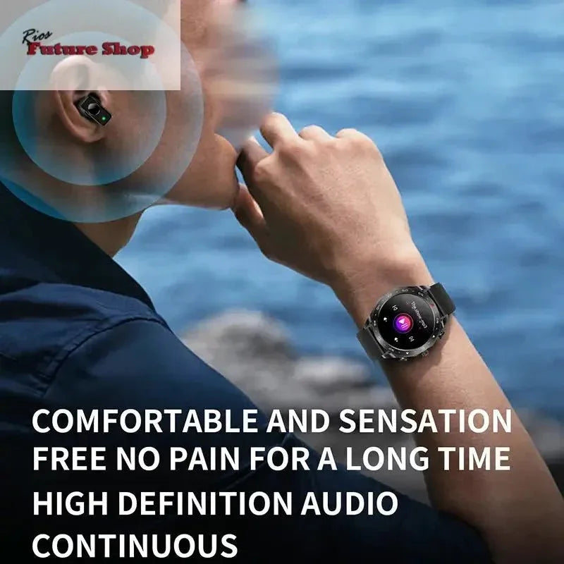 2024 New Smart Watch TWS 2-in-1 Bluetooth Earphones HIFI 9D Sound Quality Male and Female Health Exercise Tracker Smartwatches - Rios Future Shop