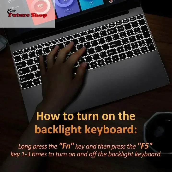 2025 NEW 15.6" Portable Laptop Intel N95 32GB DDR4 2TB SSD 7500mAh Windows11 Office Notebook Pc Gamer with Backlit Fingerprint - Rios Future Shop