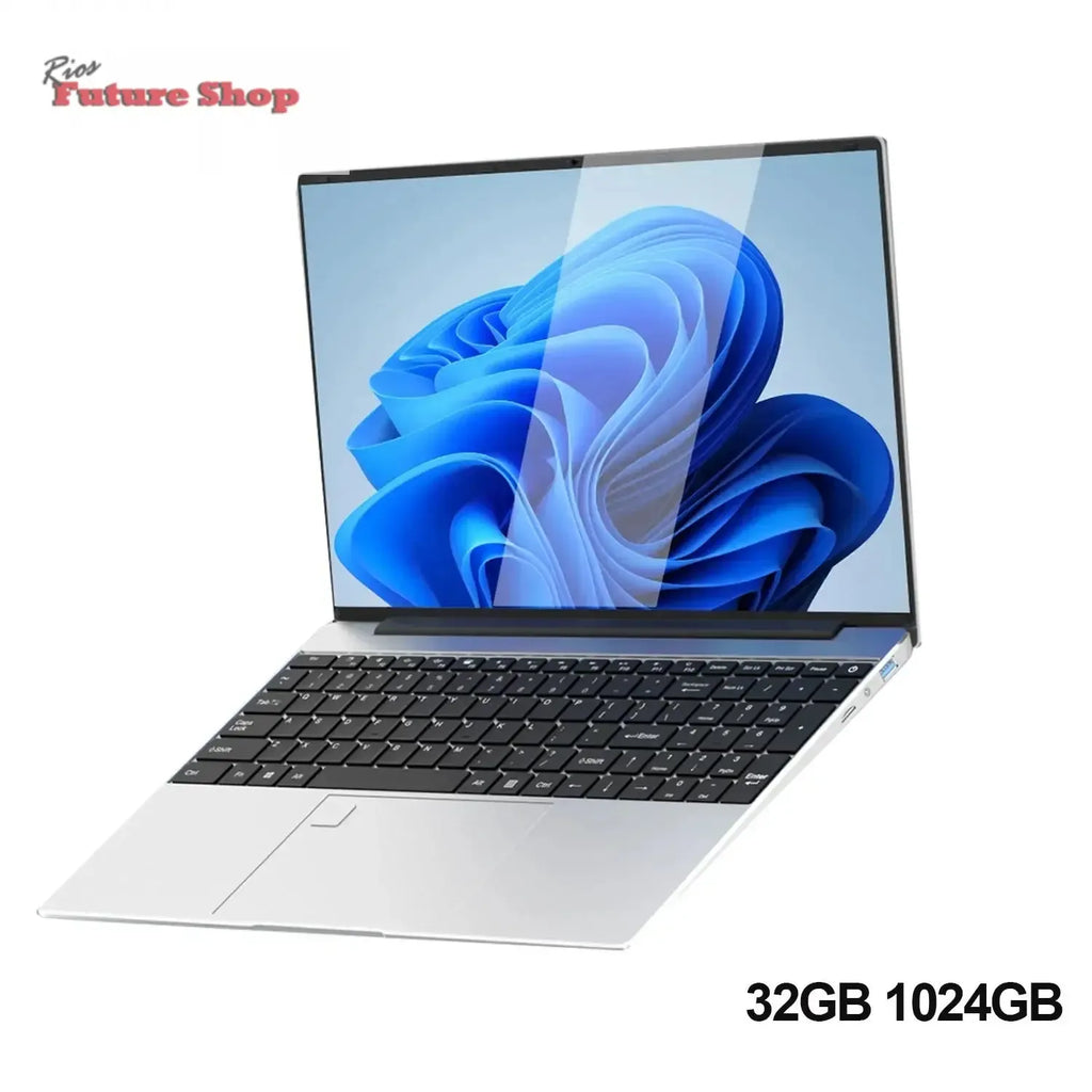 2025 NEW 15.6" Portable Laptop Intel N95 32GB DDR4 2TB SSD 7500mAh Windows11 Office Notebook Pc Gamer with Backlit Fingerprint - Rios Future Shop