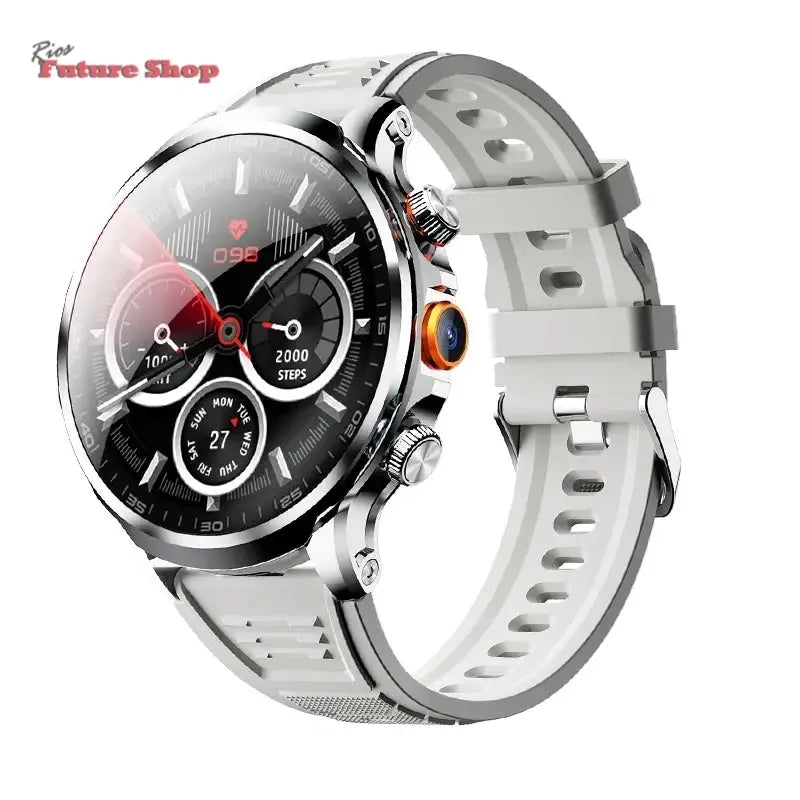 2025 novo relógio inteligente 4g android 1.95 polegada ips 360*360 tela com câmera 200w gps wifi 32gb rom smartwatch com bateria 1100mah - Rios Future Shop
