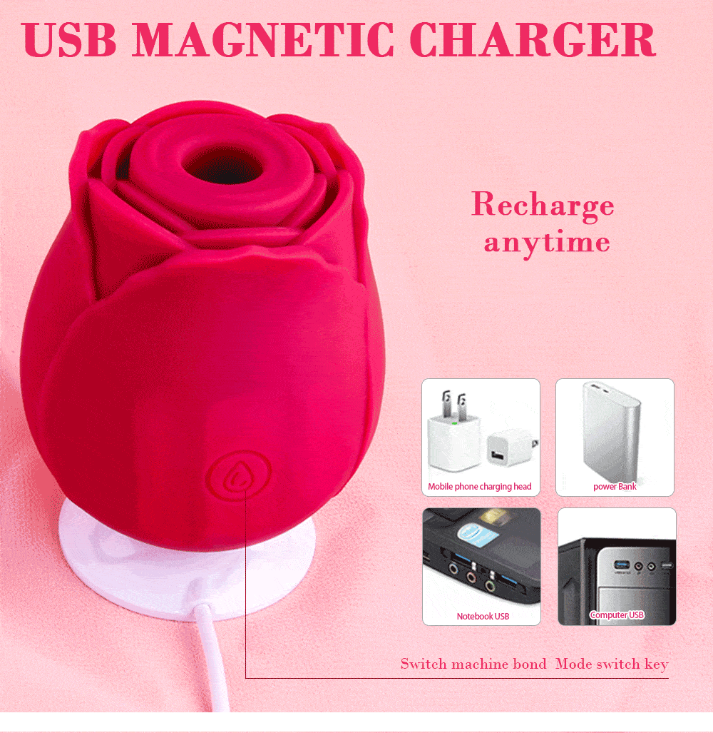 Rose Shape Vaginal Sucking Vibrators Erotic
