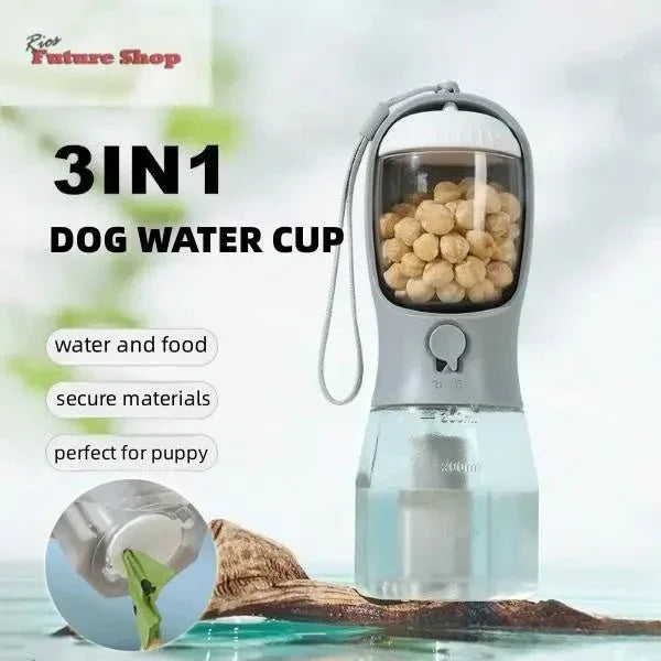 3 in 1 Dog Water Cup Drinking+Food+Garbage Bag - Rios Future Shop
