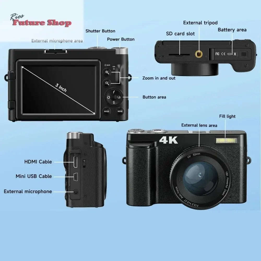 4K Digital Camera for Photography and Video - Rios Future Shop