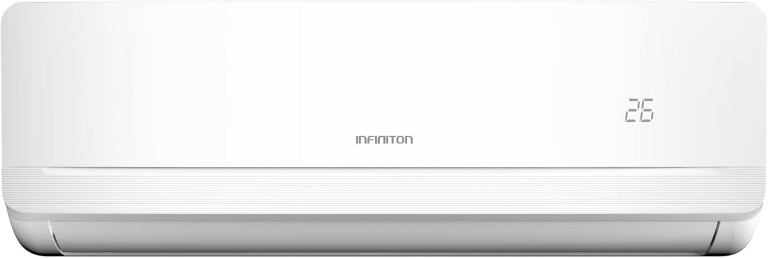 Infiniton Ar condicionado Split SPTTC12A2, 12000 BTU - Bomba de calor, controlo remoto, ecrã LED, desumidificador, baixo consumo