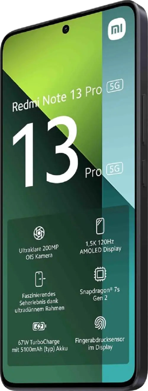 Xiaomi Redmi Note 13 Pro 16,9 cm (6.67") Dual SIM 5G USB Type-C 8GB 256GB 5100 mAh Preto, Acessórios não incluídos (Recondicionado)