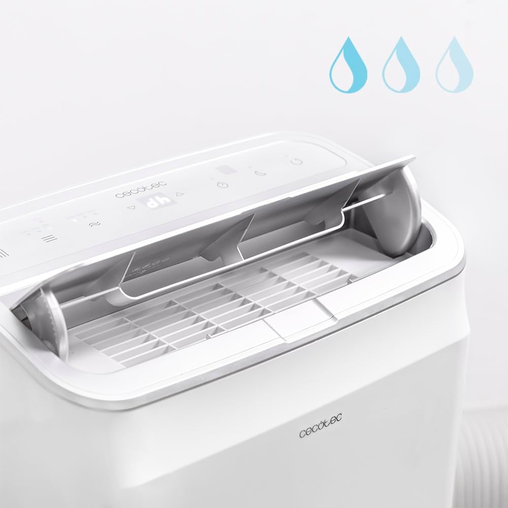 Cecotec ForceClima 12600 Heating Portable Air Conditioner with Remote Control and Heat Pump, 12000 BTU, LED Display, 5 Modes, Dehumidification, Coverage 26-28 m²