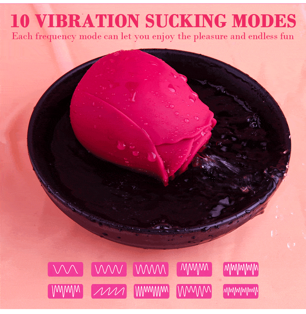 Rose Shape Vaginal Sucking Vibrators Erotic