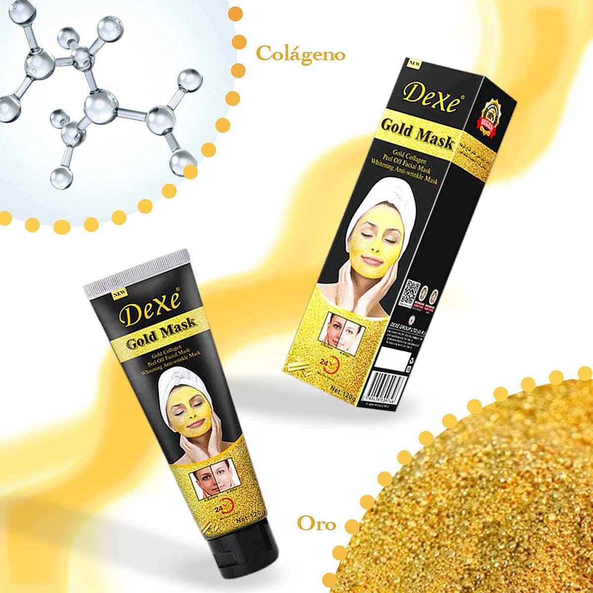 Mascarilla Facial de Oro y Colágeno - Efecto Iluminador, Anti edad e Hidratación 24 Hora - additional image 3