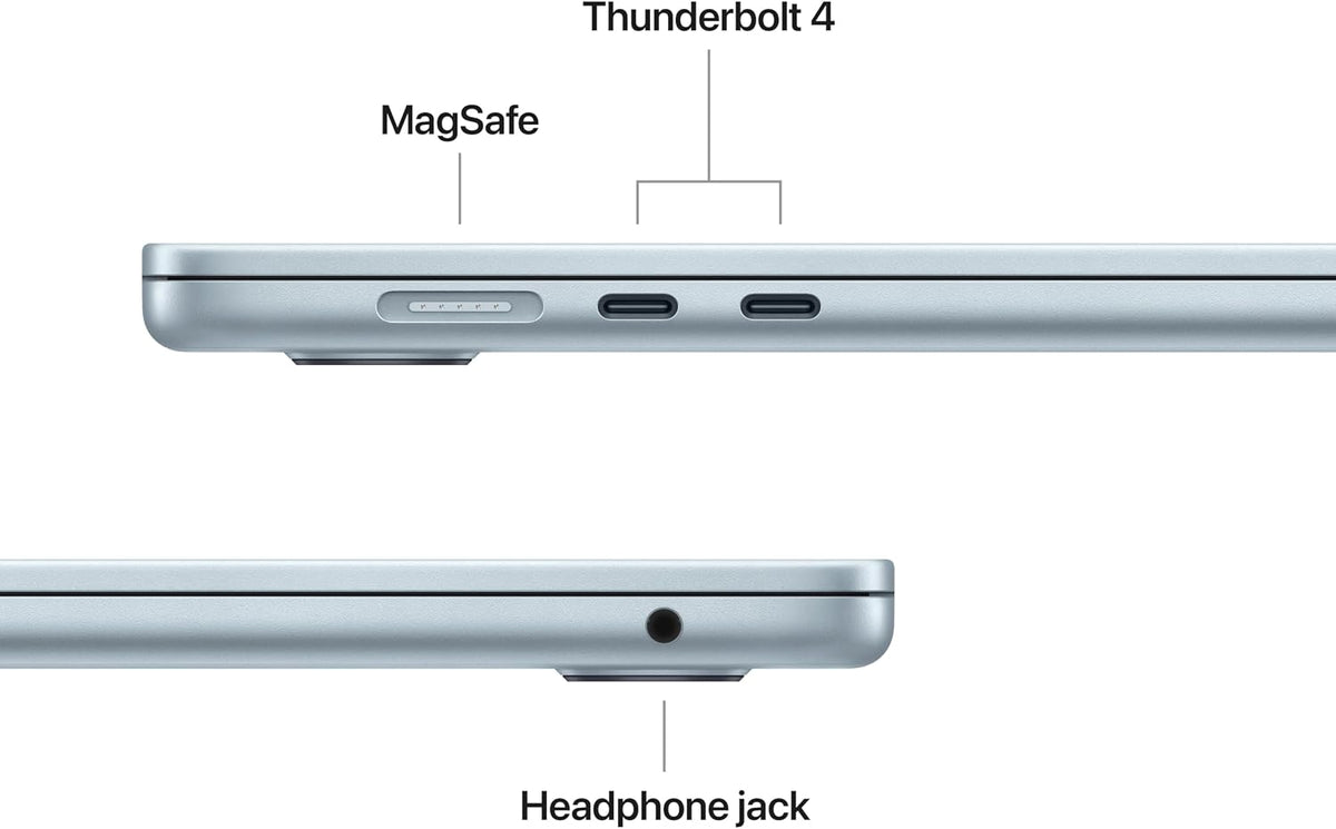 Apple MacBook Air 15.3-inch with M5 Chip: Liquid Retina Display, 10-core CPU, 10-core GPU, 16GB Unified Memory, 512GB SSD, Wi-Fi 7, Portuguese Keyboard; Sky Blue