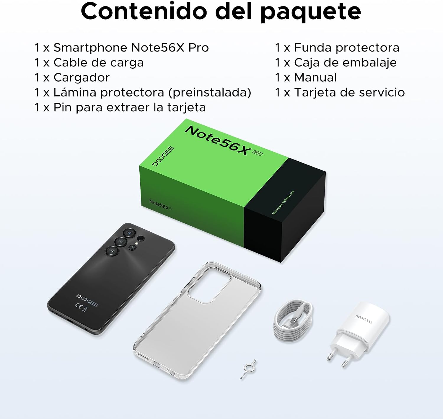 NOTE56X PRO Telefone móvel Octa Core Andriod 16, bateria 6150 mAh, 32 GB + 128 GB/2TB, HD 6,56" 90 Hz móvel, 13 MP+8MP, NFC/Dual SIM 4G/GPS/OTG/Impressão Digital/Face ID/Widev ine L1/3,5 mm Jack