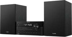 Philips TAM4555M2 Sistema micro Hi-Fi, 100W, altifalantes com Bass Reflex, DAB / FM, CD, USB, entrada de áudio, Bluetooth 5.4, Auracast, controlo remoto, pré-configurações de som digital, embalagem