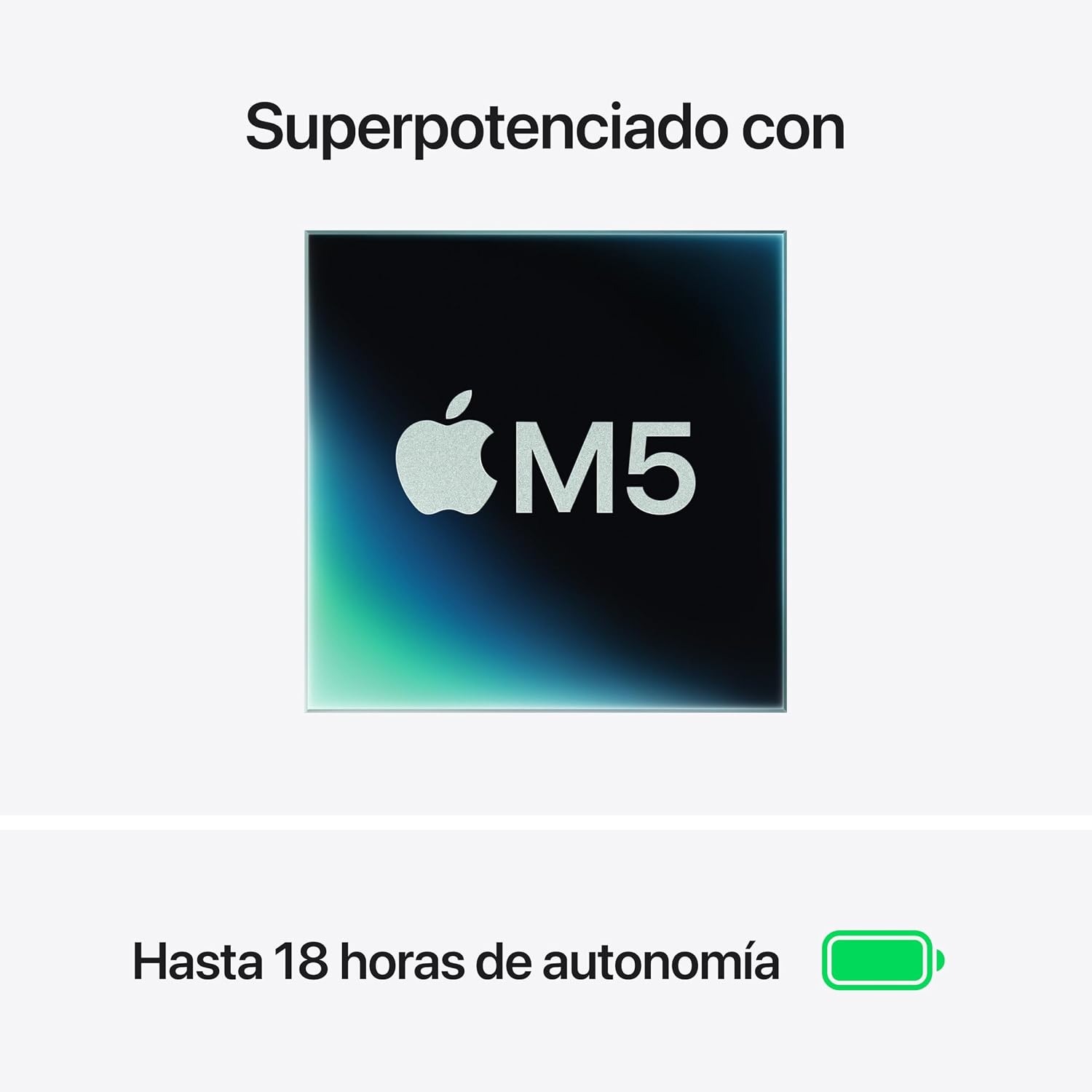 Apple MacBook Air de 13,6 polegadas com chip M5: Ecrã líquido com ecrã Retina, CPU de 10 núcleos, GPU de 10 núcleos, 16 GB de memória unificada, 1 TB de SSD, Wi-Fi 7, teclado espanhol; meia-noite