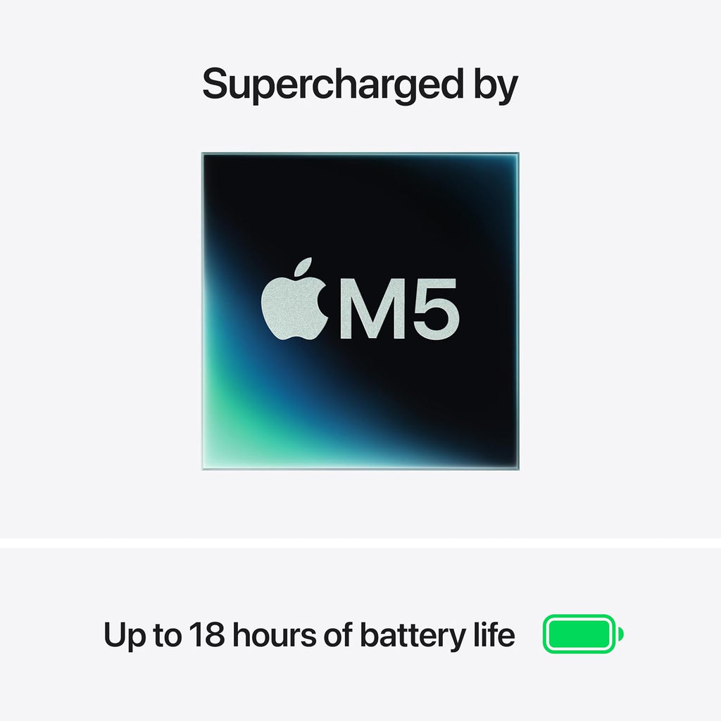 Apple MacBook Air 15.3-inch with M5 Chip: Liquid Retina Display, 10-core CPU, 10-core GPU, 16GB Unified Memory, 512GB SSD, Wi-Fi 7, Portuguese Keyboard; Sky Blue