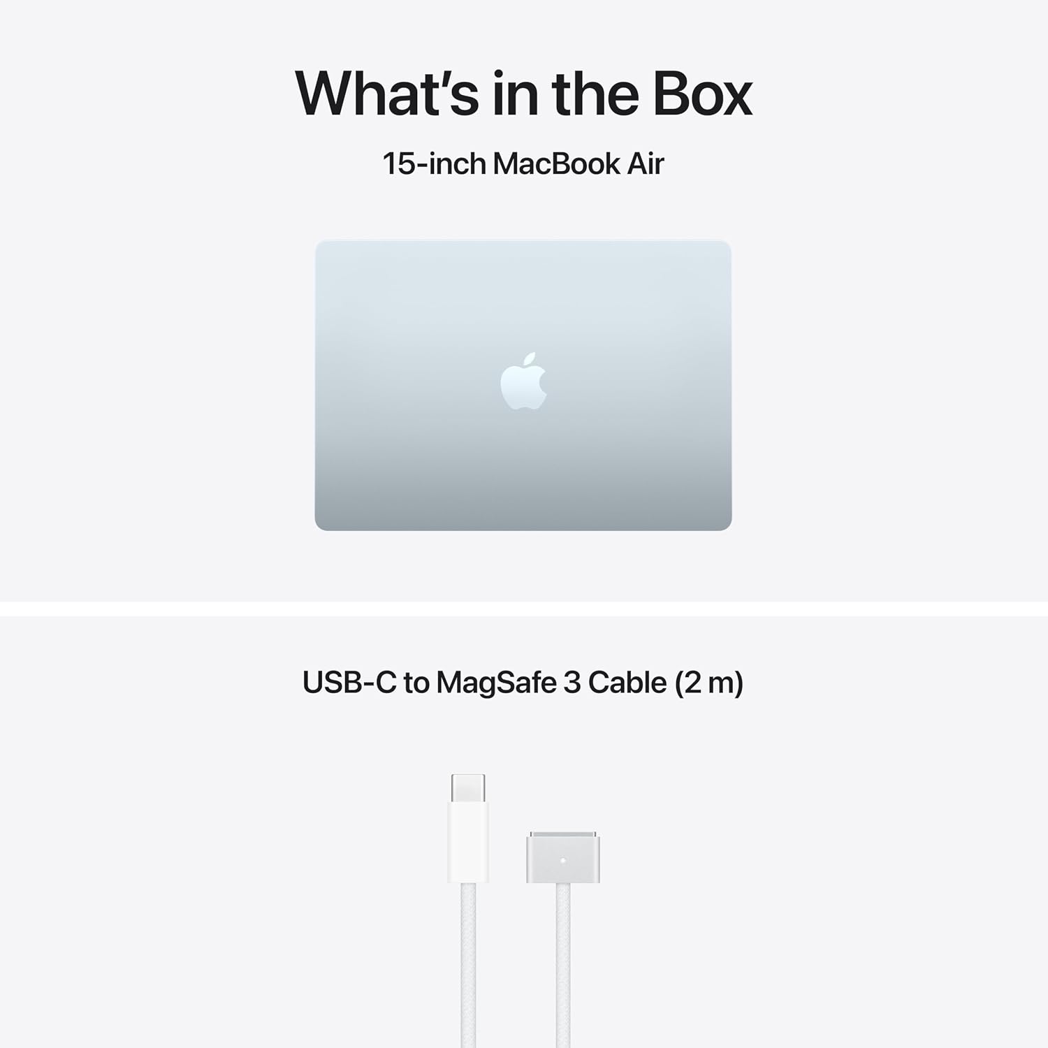 Apple MacBook Air 15.3-inch with M5 Chip: Liquid Retina Display, 10-core CPU, 10-core GPU, 16GB Unified Memory, 512GB SSD, Wi-Fi 7, Portuguese Keyboard; Sky Blue