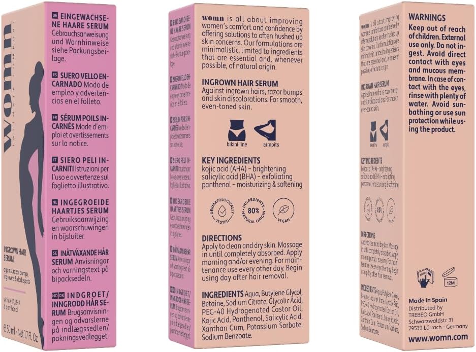 Womn Serum Against Ingrown Hair, Granites & Dark Spots 50 ml