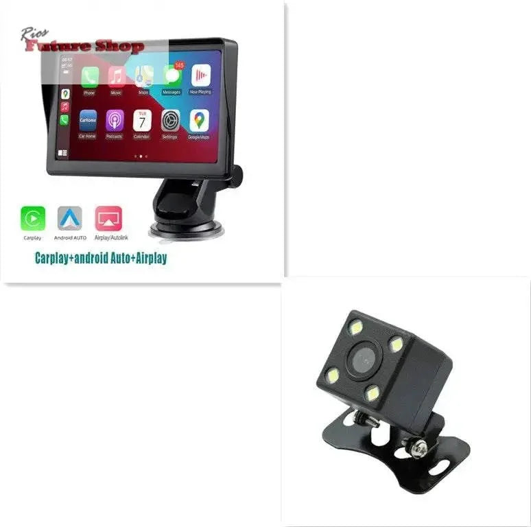 7 IPS Car Smart Screen Wireless Carplay Auto Telemóvel Tela de Projeção Navegação - Rios Future Shop