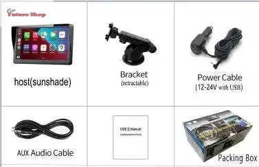 7 IPS Car Smart Screen Wireless Carplay Auto Telemóvel Tela de Projeção Navegação - Rios Future Shop