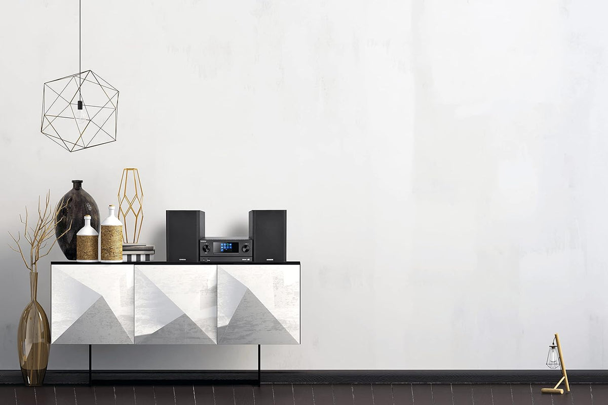 Kenwood M-9000S-B - Micro Sistema Hi-Fi com CD, Dab +, Rádio por Internet, Spotify, FM, Bluetooth, USB e Grande Ecrã TFT a Cores