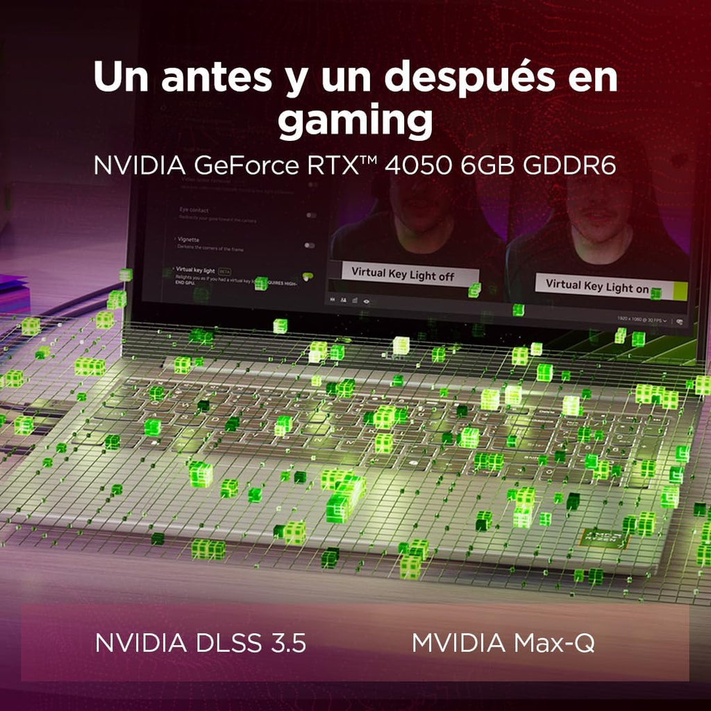 Lenovo LOQ Essential Gen 10 Computador portátil Gaming IA FHD de 15,6" (AMD Ryzen 7 7735HS, NVIDIA GeForce RTX 4050, 16 GB RAM, 512 GB SSD, 144Hz, Wi-Fi 6, sem sistema operativo. ) QWERTY Espanhol Ol