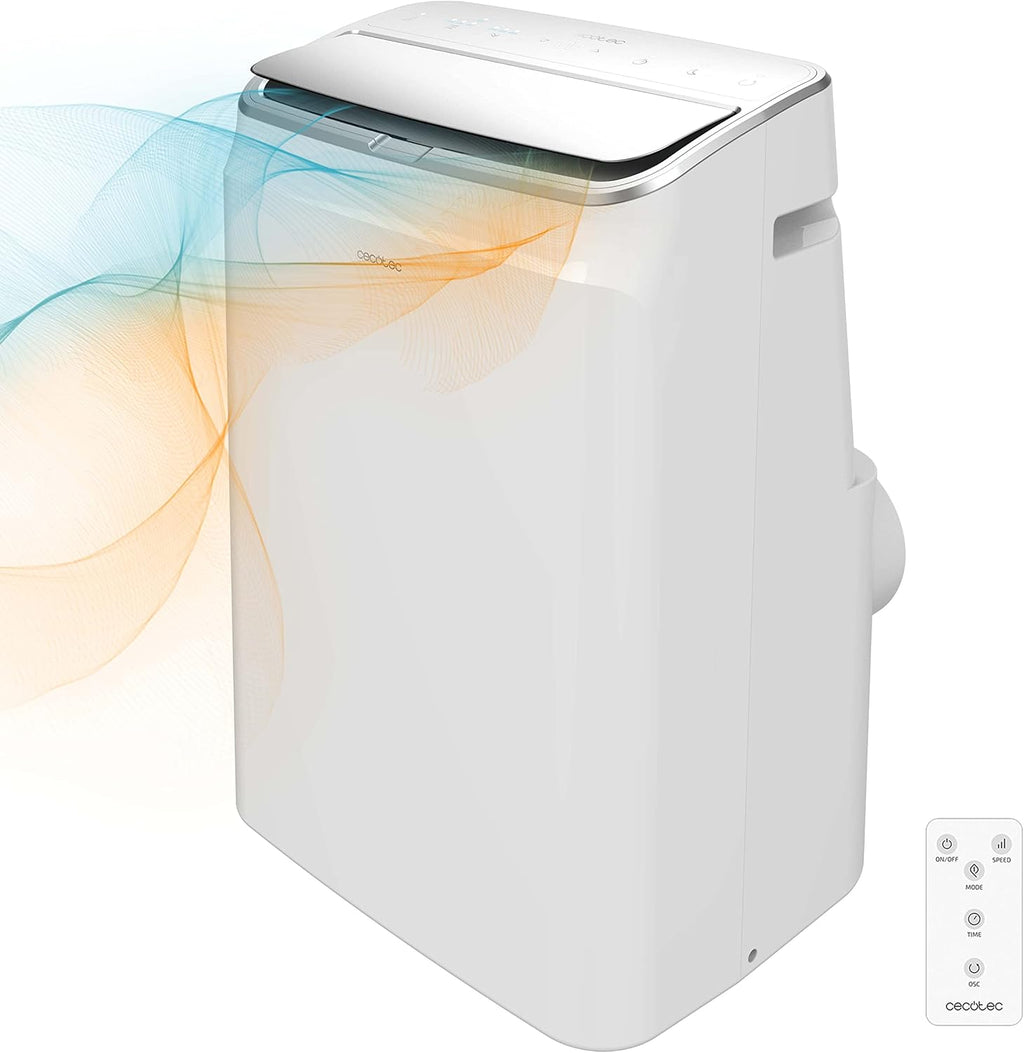Cecotec ForceClima 12600 Heating Portable Air Conditioner with Remote Control and Heat Pump, 12000 BTU, LED Display, 5 Modes, Dehumidification, Coverage 26-28 m²