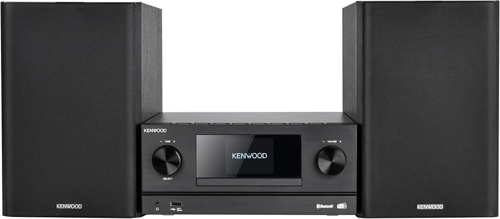 Kenwood M-9000S-B - Micro Sistema Hi-Fi com CD, Dab +, Rádio por Internet, Spotify, FM, Bluetooth, USB e Grande Ecrã TFT a Cores