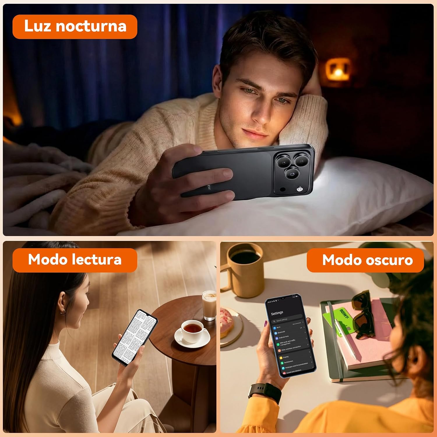 Blackview Wave 7C Android 16 Cheap Mobile Phone,128GB/2TB, 4G Dual SIM | 5000mAh, 32MP AI Camera, 6.56" HD+, Smartphone Free with Case, Face ID/3 Card Slots/IP54/3 Years Warranty