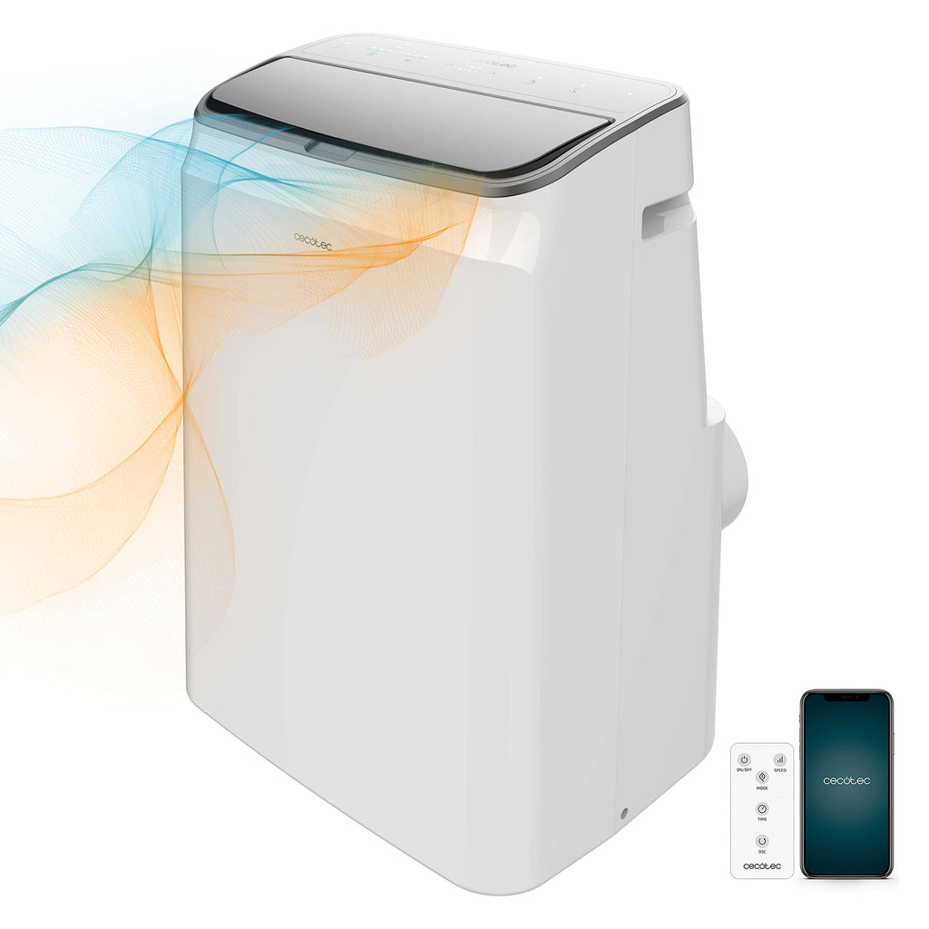 Cecotec ForceClima 12600 Heating Portable Air Conditioner with Remote Control and Heat Pump, 12000 BTU, LED Display, 5 Modes, Dehumidification, Coverage 26-28 m²