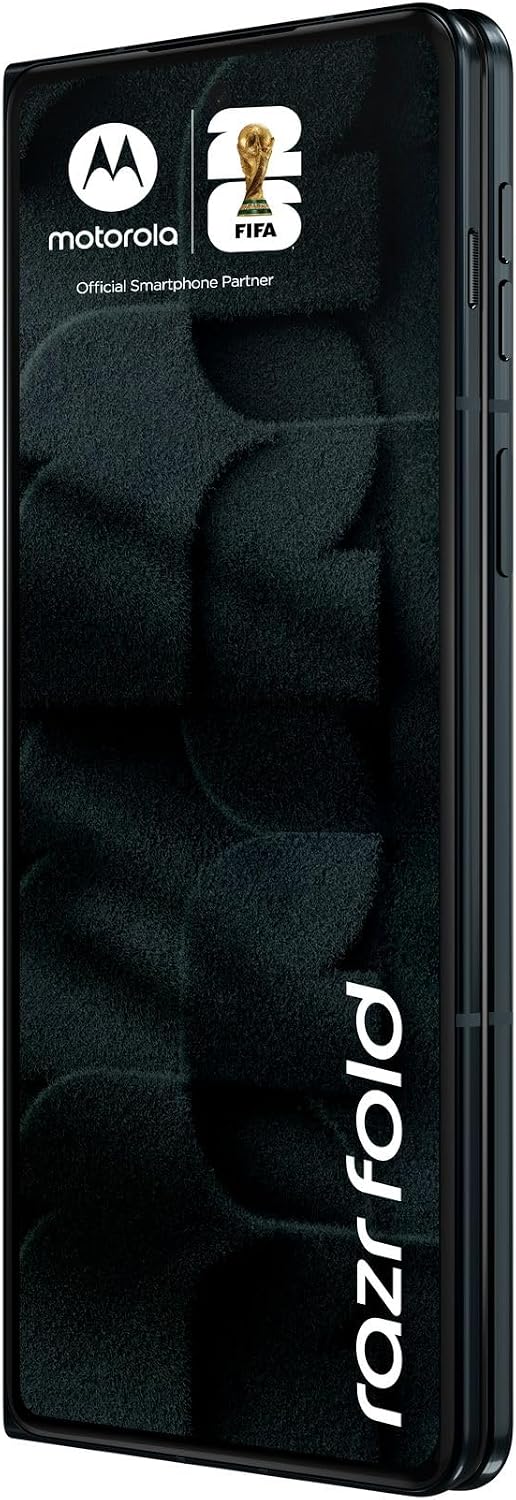 Motorola Razr Fold 5G (Copa do Mundo da FIFA edição 2026) XT2651-1 512 GB de armazenamento + 16 GB de RAM Android 16 SIM sem SIM desbloqueado de fábrica dual SIM (Nano SIM + eSIM) dobrável