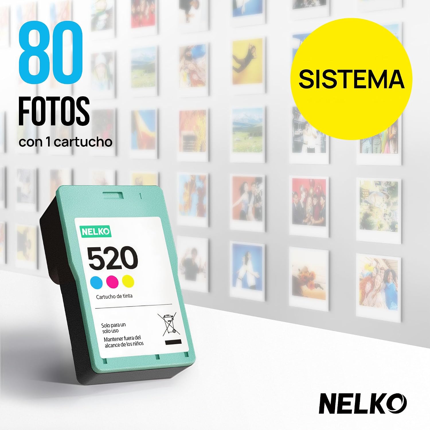 Nelko PP01 Mobile Photo Printer, Mini Portable Photo Printer, Purple | Equipped with 20 sheets of photo paper, color printing, suitable for travel registration