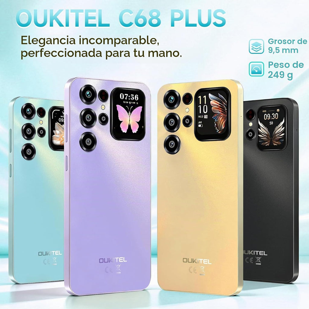 OUKITEL C68 Plus Mobile Phone 7.2"HD+/1.81", 16GB(4+12)+128GB/1TB, Purple
