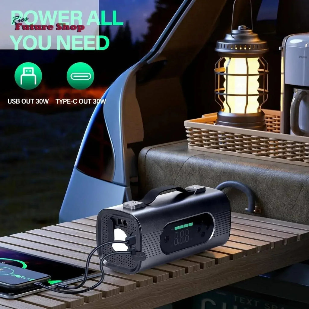 8 In 1 Portable Car Battery Starter With Air Compressor - Rios Future Shop