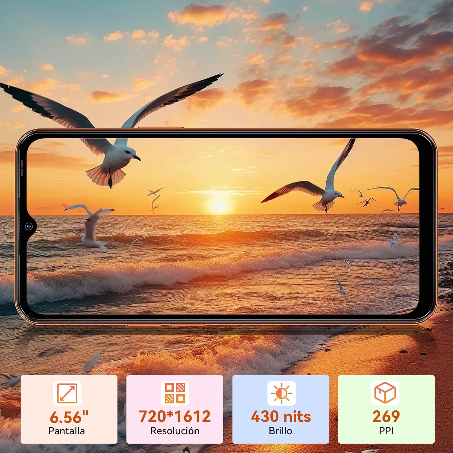 Blackview Wave 7C Android 16 Cheap Mobile Phone,128GB/2TB, 4G Dual SIM | 5000mAh, 32MP AI Camera, 6.56" HD+, Smartphone Free with Case, Face ID/3 Card Slots/IP54/3 Years Warranty